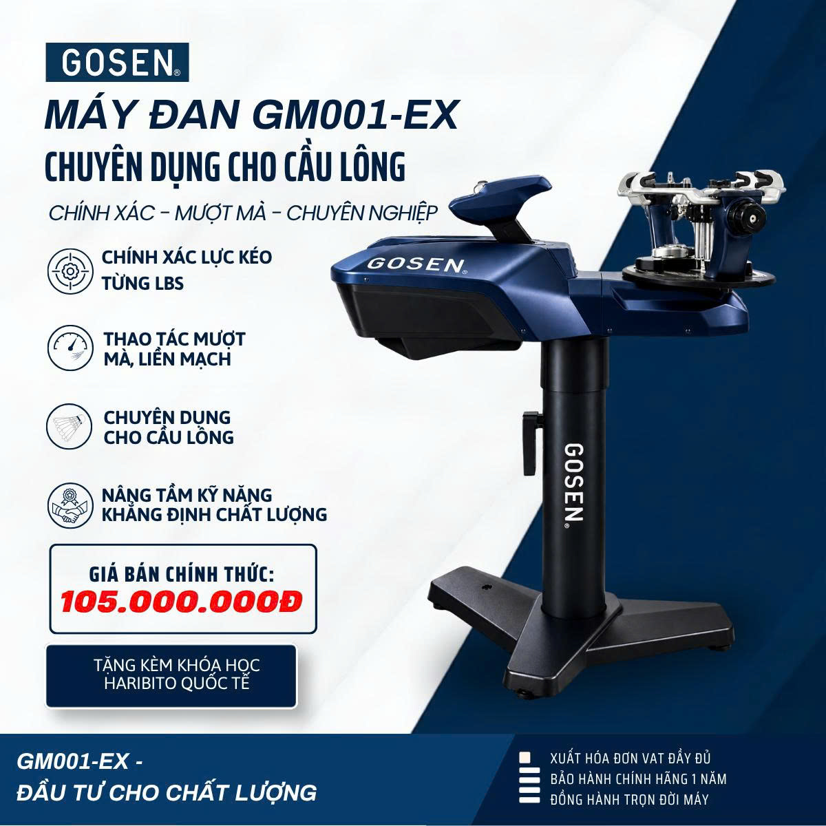 Máy Đan Vợt Cầu Lông Gosen GM001EX